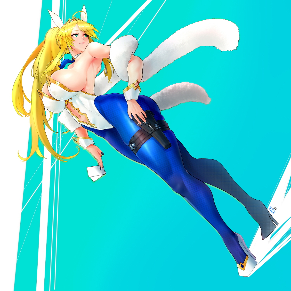 This is a pixiv picture whose title is 水着獅子王.