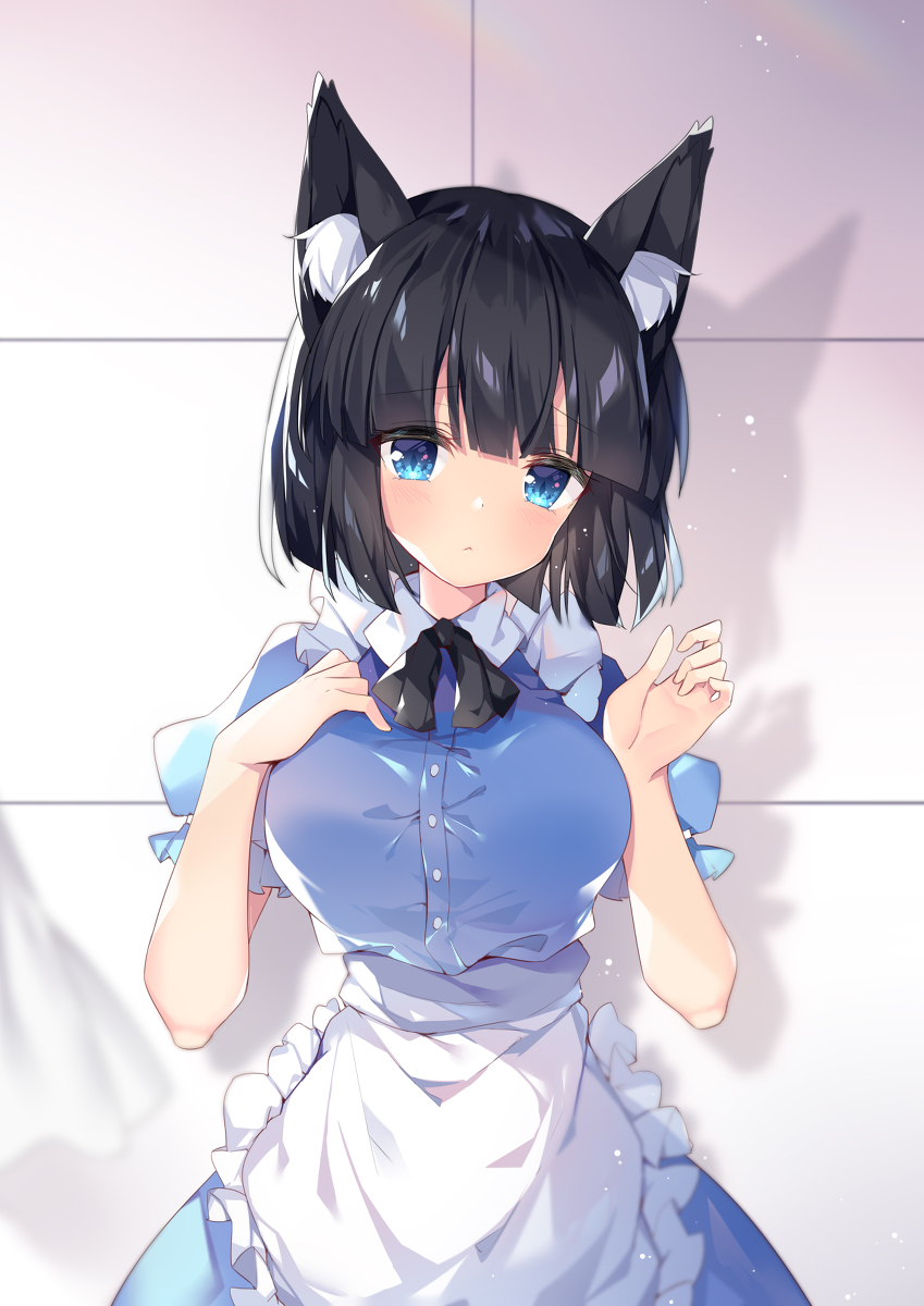 This is a pixiv picture whose title is キツネメイド🦊.