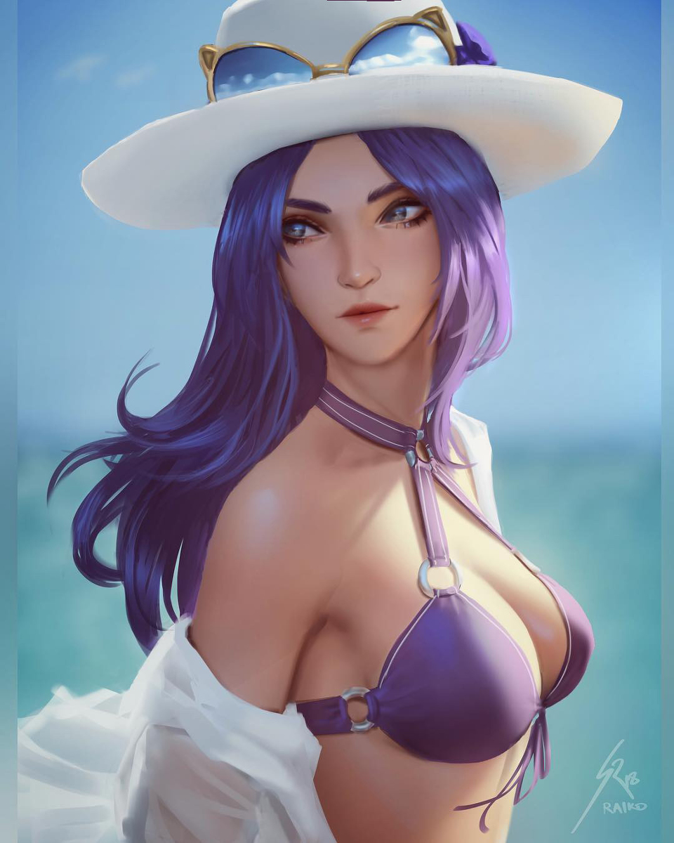 This is a pixiv picture whose title is Pool Party Caitlyn.