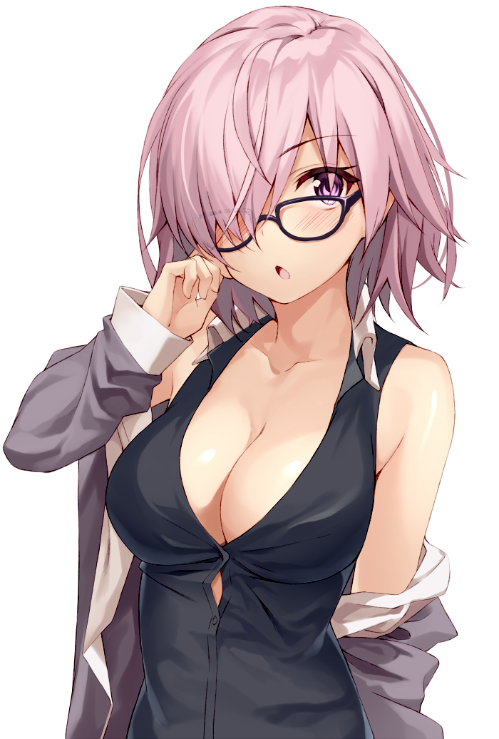 This is a pixiv picture whose title is クールビズで大胆になるマシュちゃん.