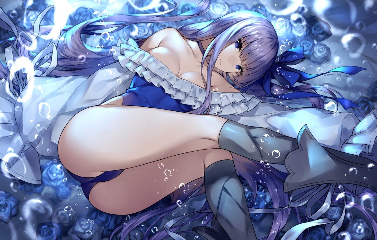 This is a pixiv picture whose title is 水着メルト.