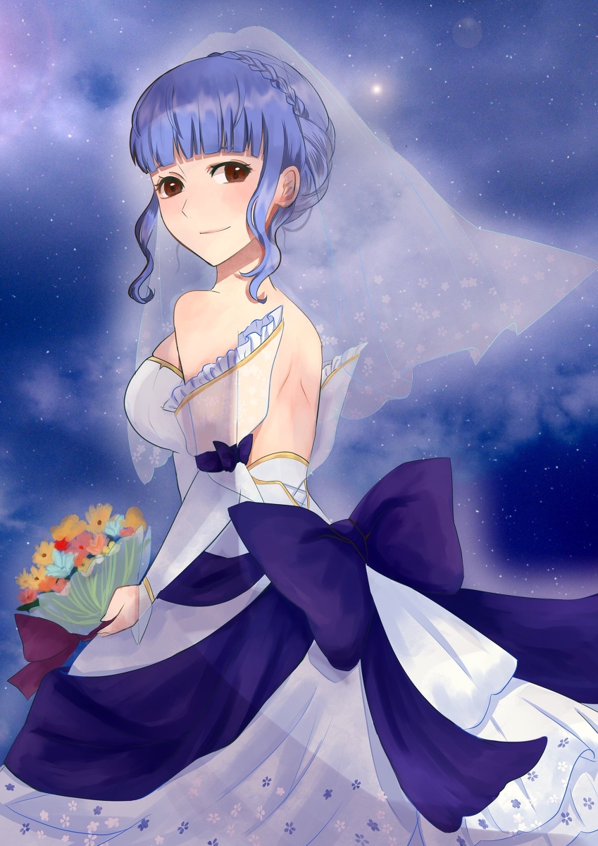 This is a pixiv picture whose title is 花嫁マリアンヌ.