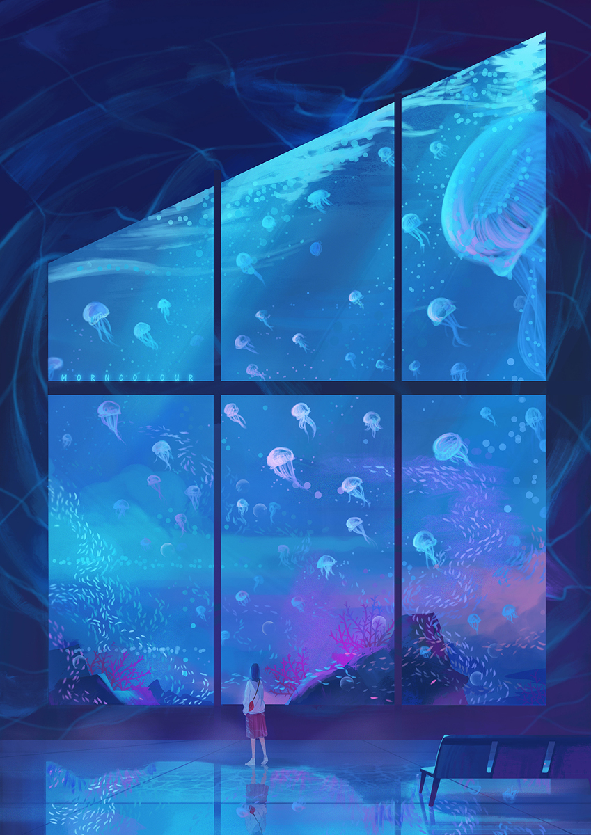 This is a pixiv picture whose title is 水族馆.