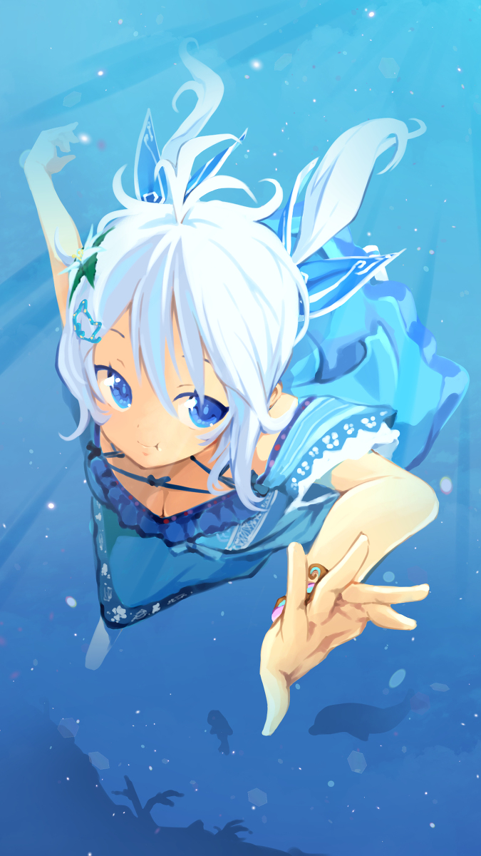 This is a pixiv picture whose title is その姿はまるで人魚のようだったといふ.