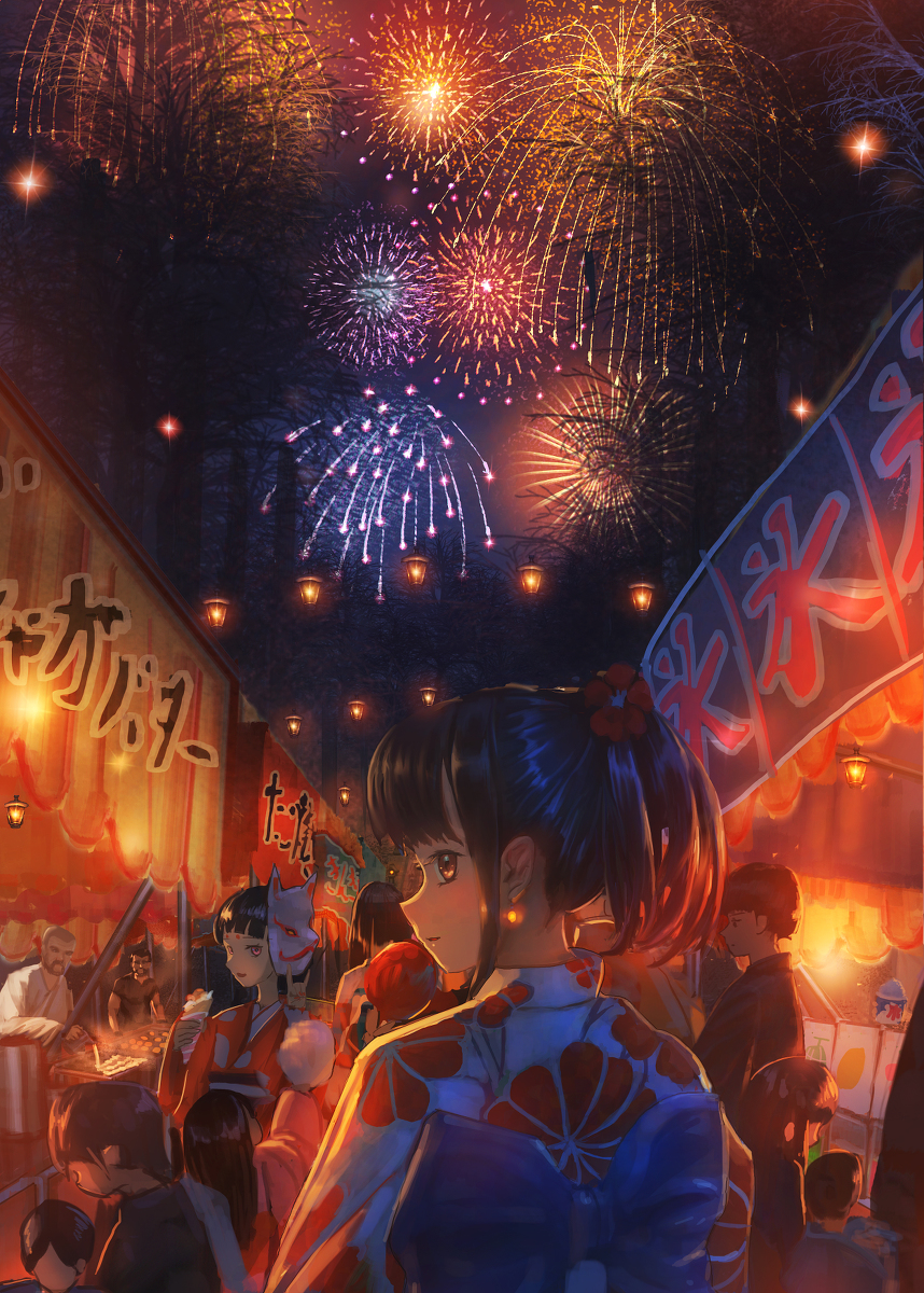This is a pixiv picture whose title is お祭り.