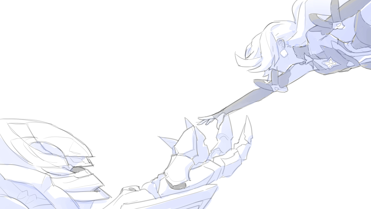 This is a pixiv picture whose title is 習作落書き（崩壊3rd模写）.