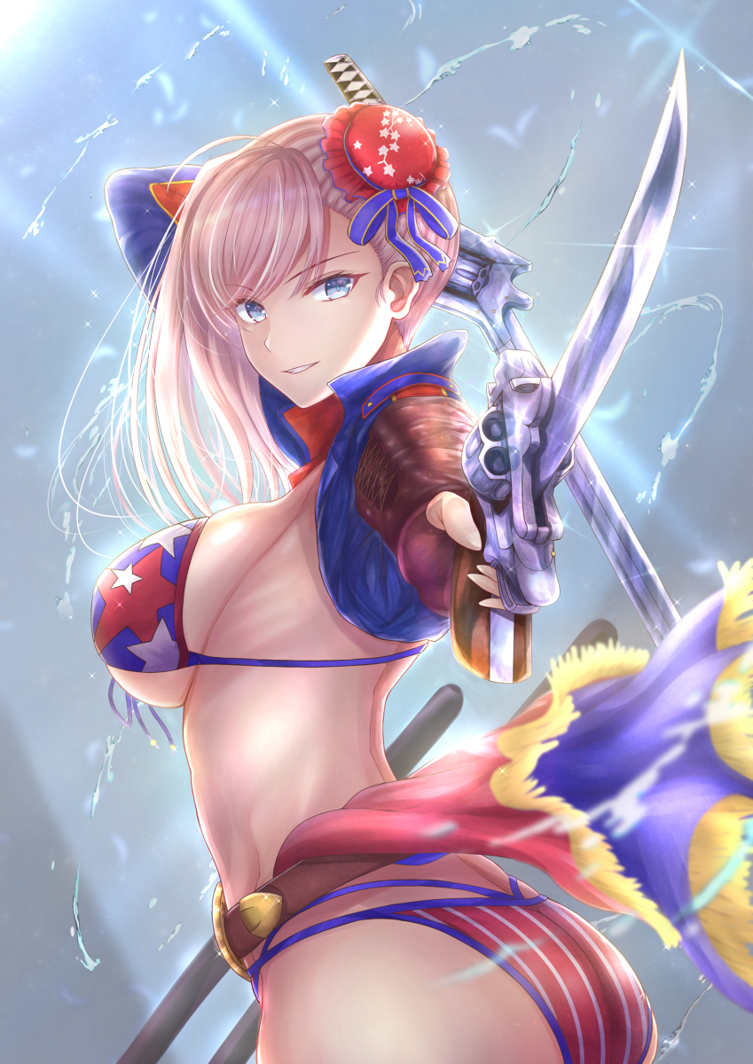 This is a pixiv picture whose title is 水着武蔵ちゃん.
