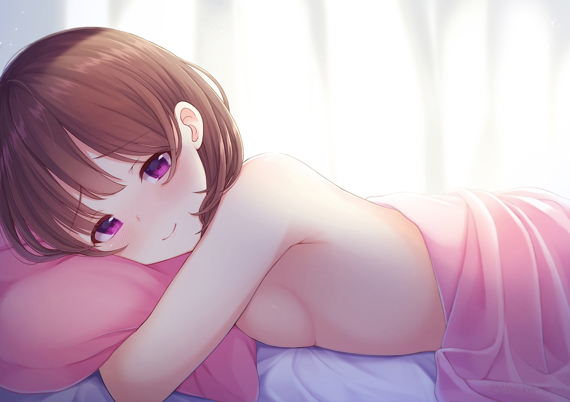 This is a pixiv picture whose title is 「おはよう・・・♡」.