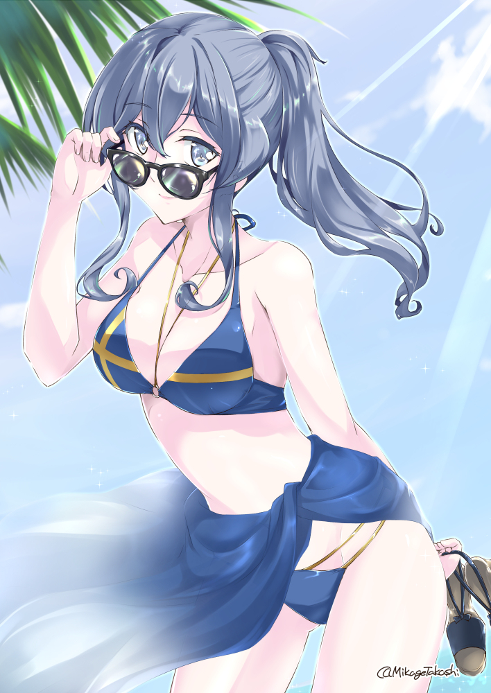 This is a pixiv picture whose title is 浜辺のゴトランド.