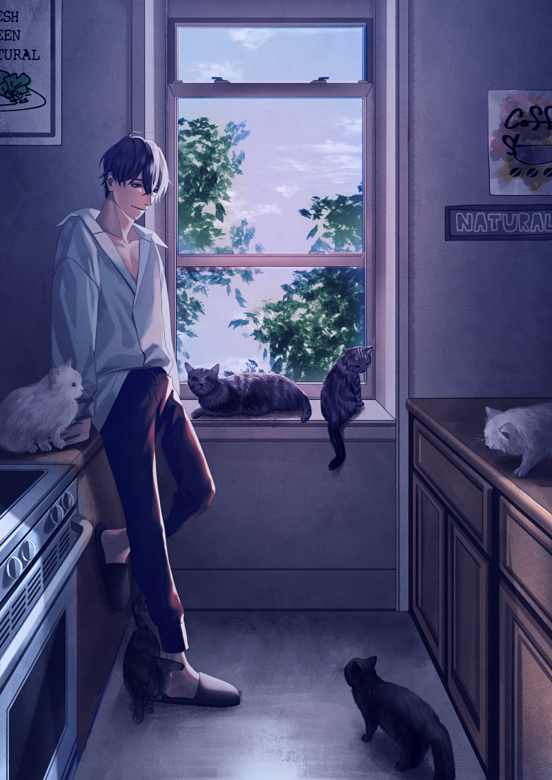 This is a pixiv picture whose title is 背景の練習.