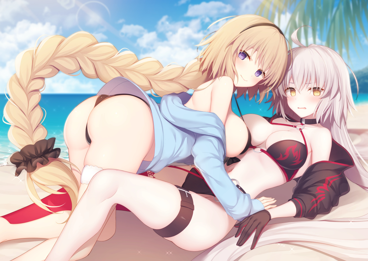 This is a pixiv picture whose title is 【受注生産】Wジャンヌプレイマット.