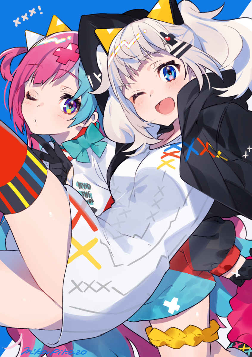 This is a pixiv picture whose title is 2_LUNA&PINKY.