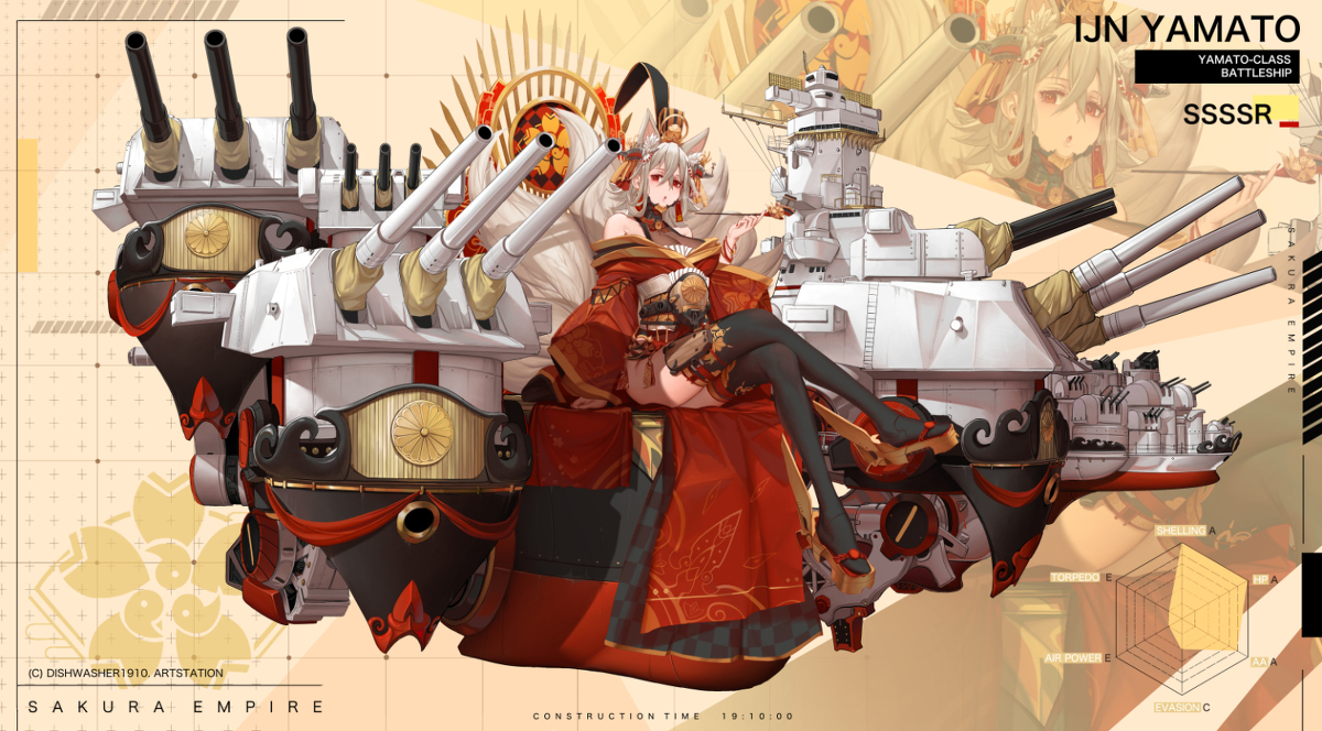 This is a pixiv picture whose title is Yamato - Azur Lane.