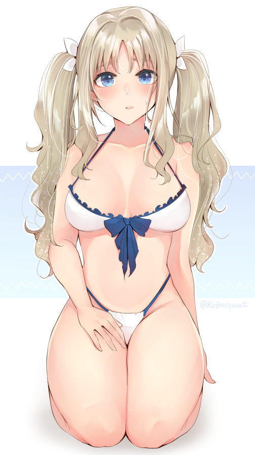 This is a pixiv picture whose title is 水着姿ココロ.