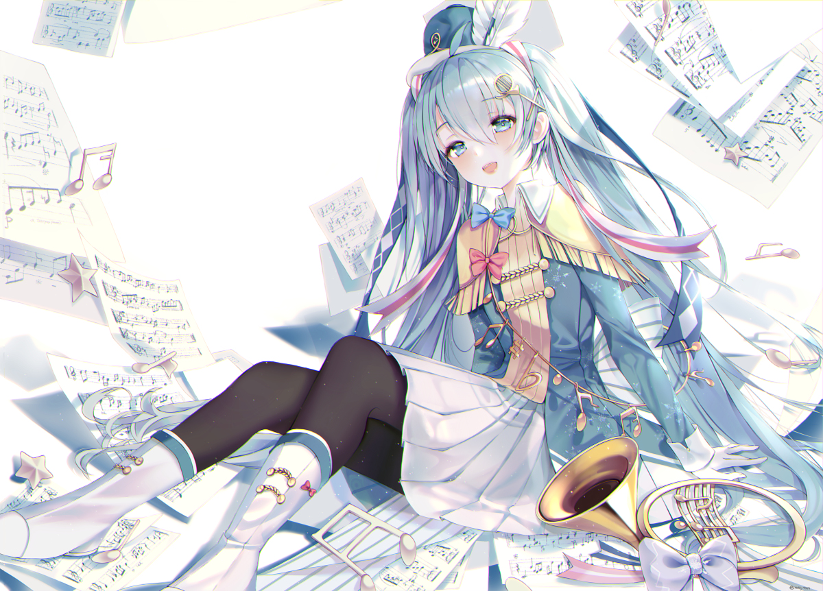 This is a pixiv picture whose title is happy birthday  Miku.