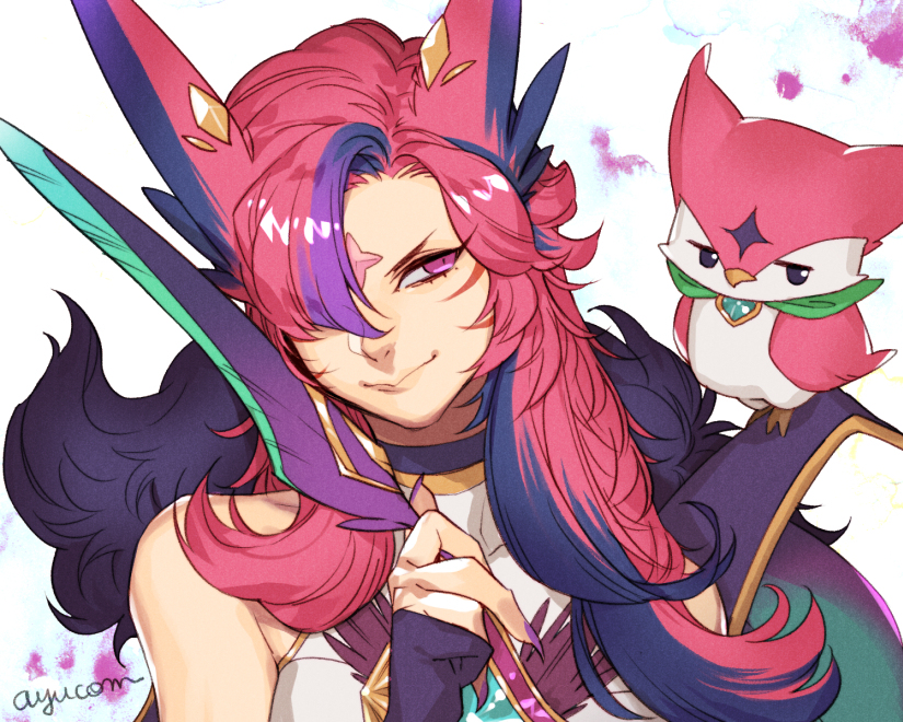 This is a pixiv picture whose title is [LoL]Xayah&Rakan.