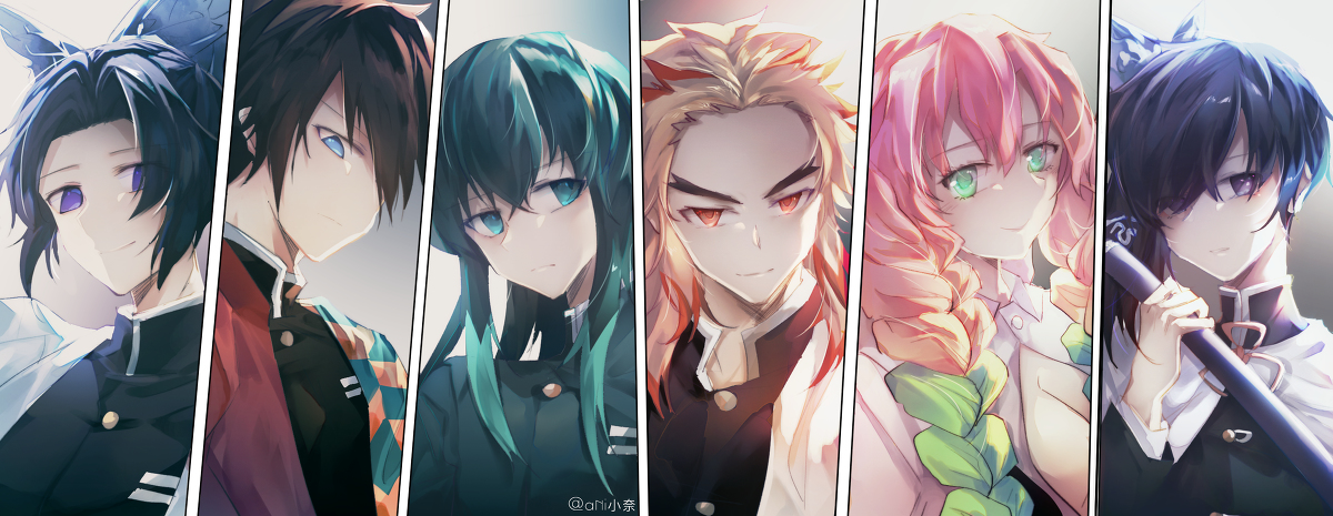 This is a pixiv picture whose title is 鬼滅の刃.