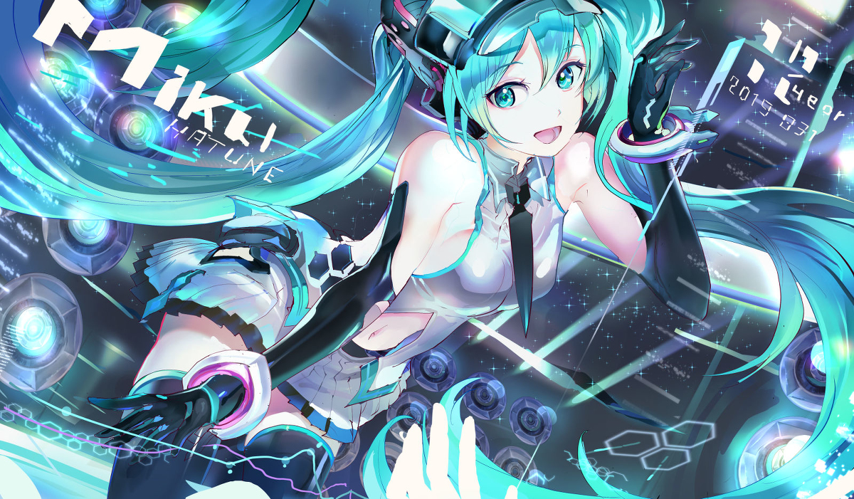 This is a pixiv picture whose title is 初音ミク２０１９バースディ.