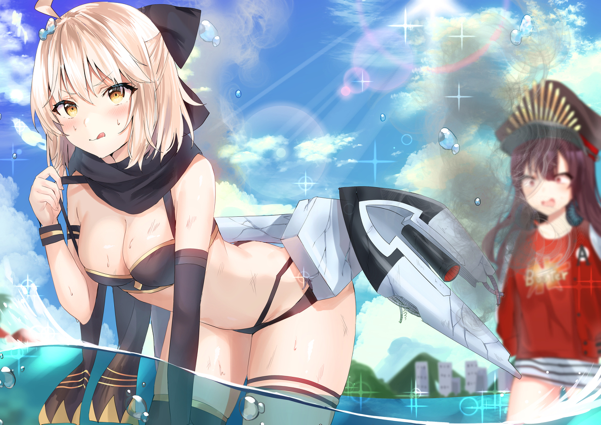 This is a pixiv picture whose title is 宝具後スタン！！！！.