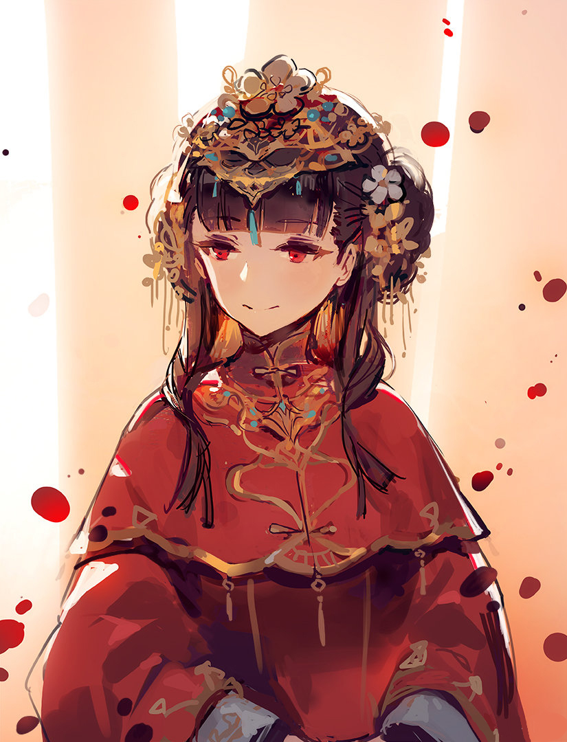 This is a pixiv picture whose title is 逸仙 中国風の花嫁.