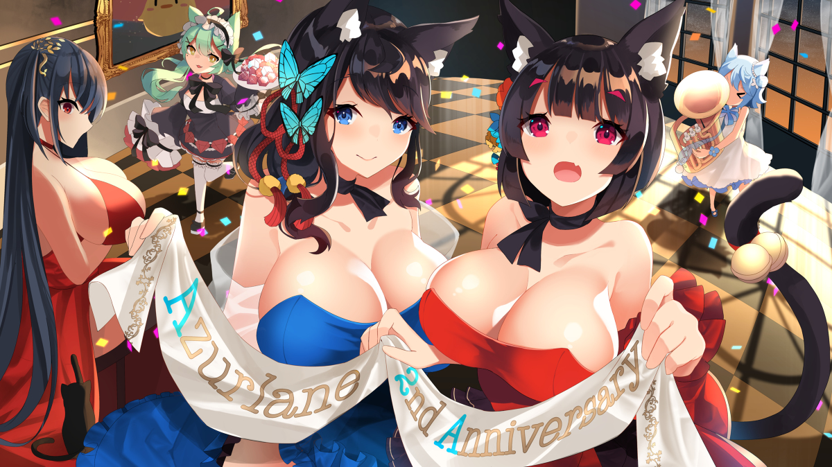 This is a pixiv picture whose title is アズレン2周年おめでとう！！.