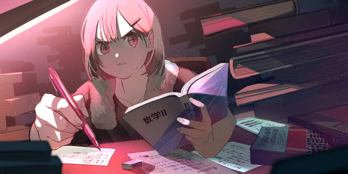 This is a pixiv picture whose title is 夏休み最終戦線.