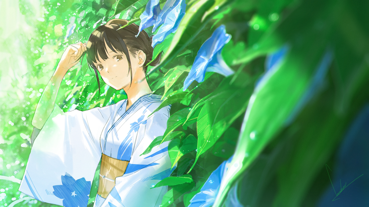 This is a pixiv picture whose title is 夏の中で生きる君.