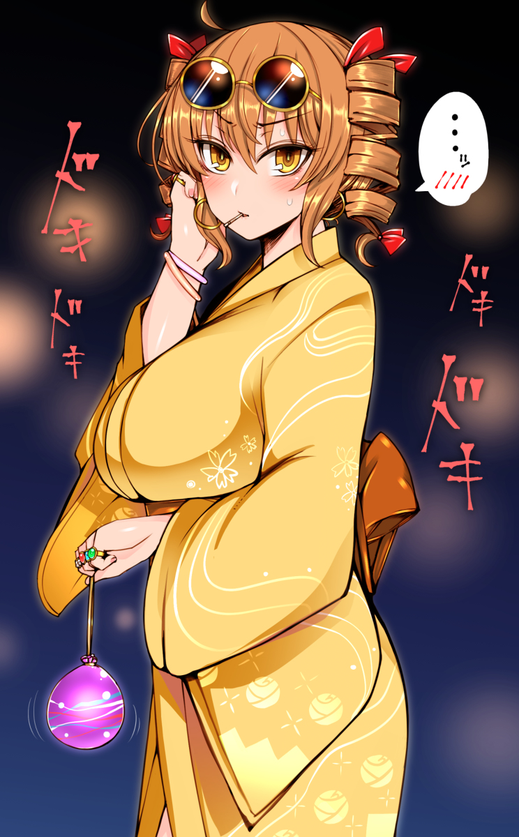 This is a pixiv picture whose title is 縁日で浴衣の女苑ちゃんと.
