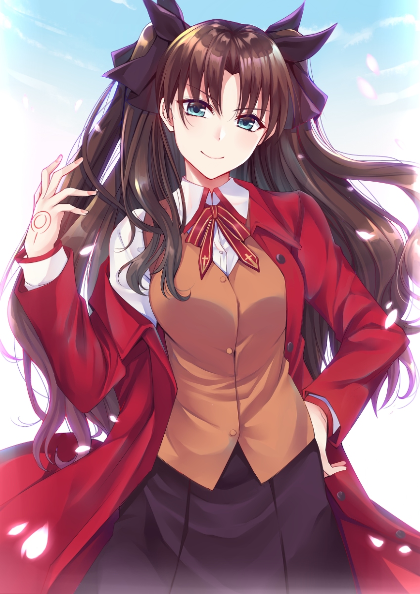 This is a pixiv picture whose title is 遠坂凛.