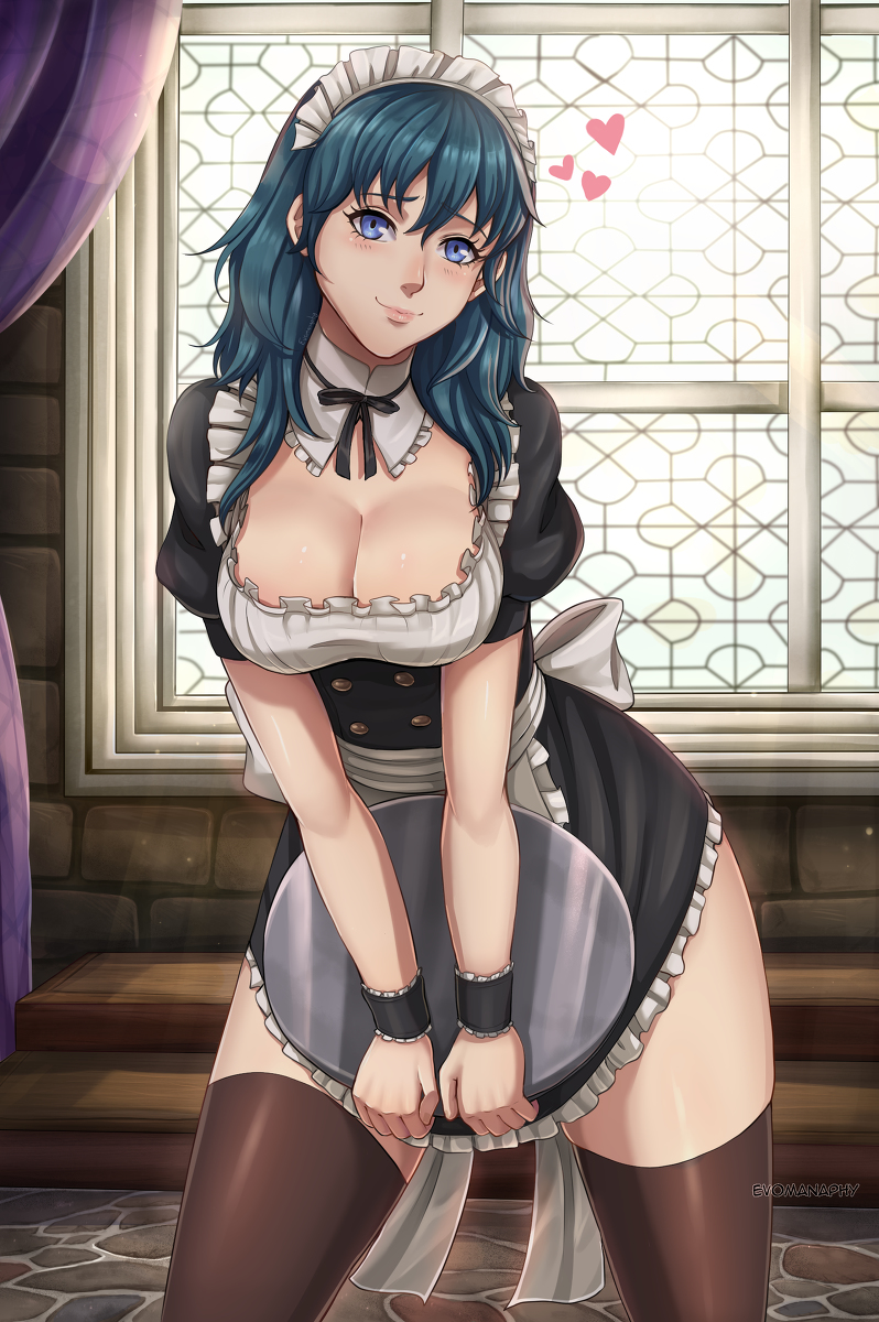 This is a pixiv picture whose title is Maid Byleth.