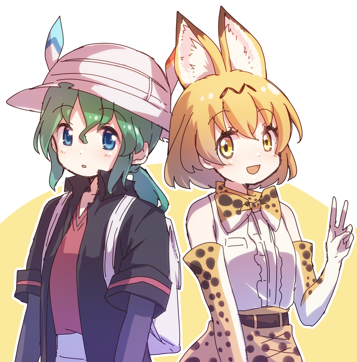 This is a pixiv picture whose title is けものフレンズ2.