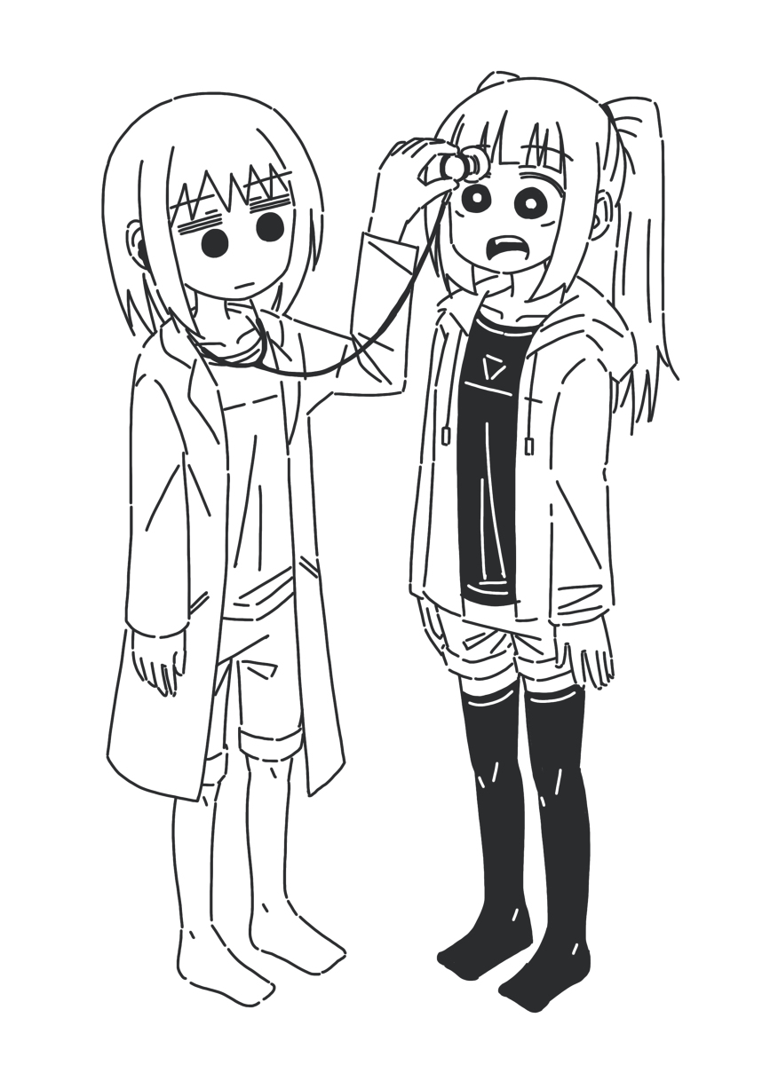 This is a pixiv picture whose title is 聴診器.