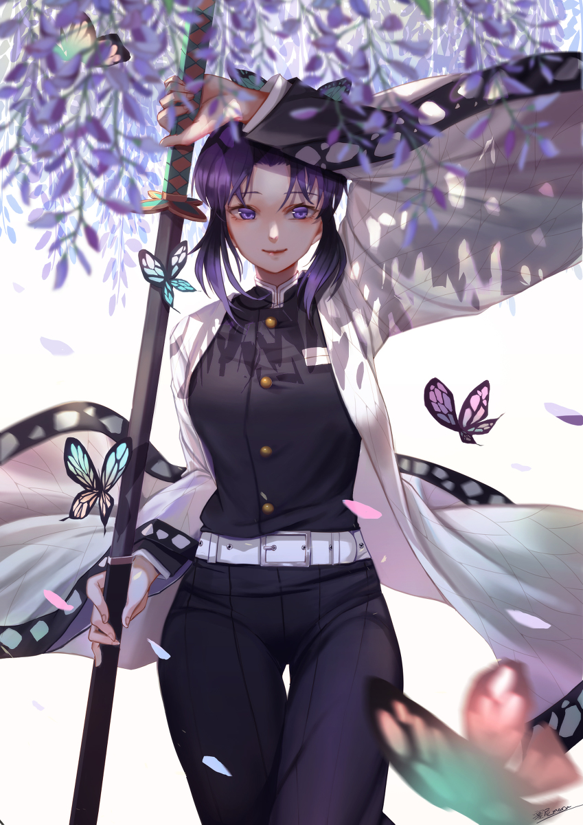 This is a pixiv picture whose title is 胡蝶しのぶ.