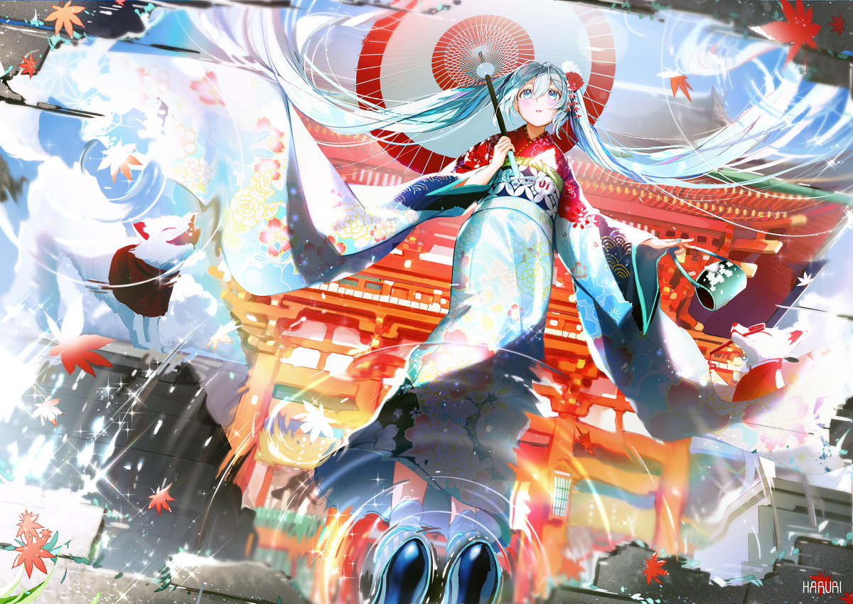 This is a pixiv picture whose title is 向うの京都.