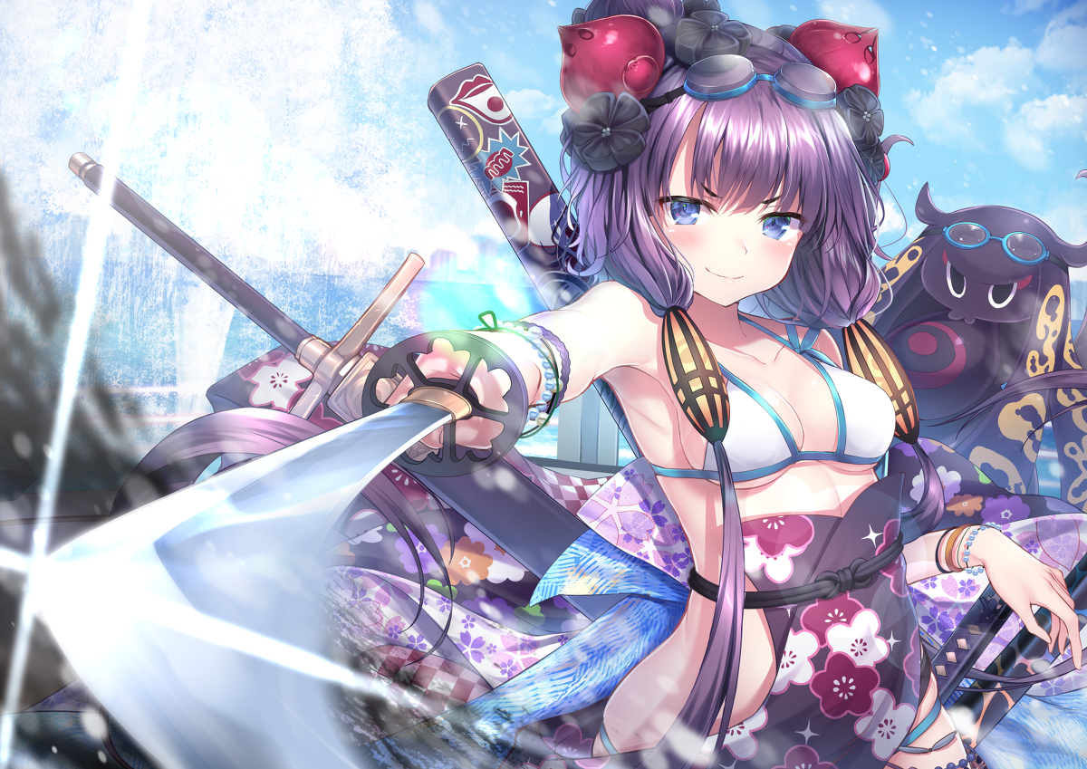 This is a pixiv picture whose title is 水着北斎ちゃん.
