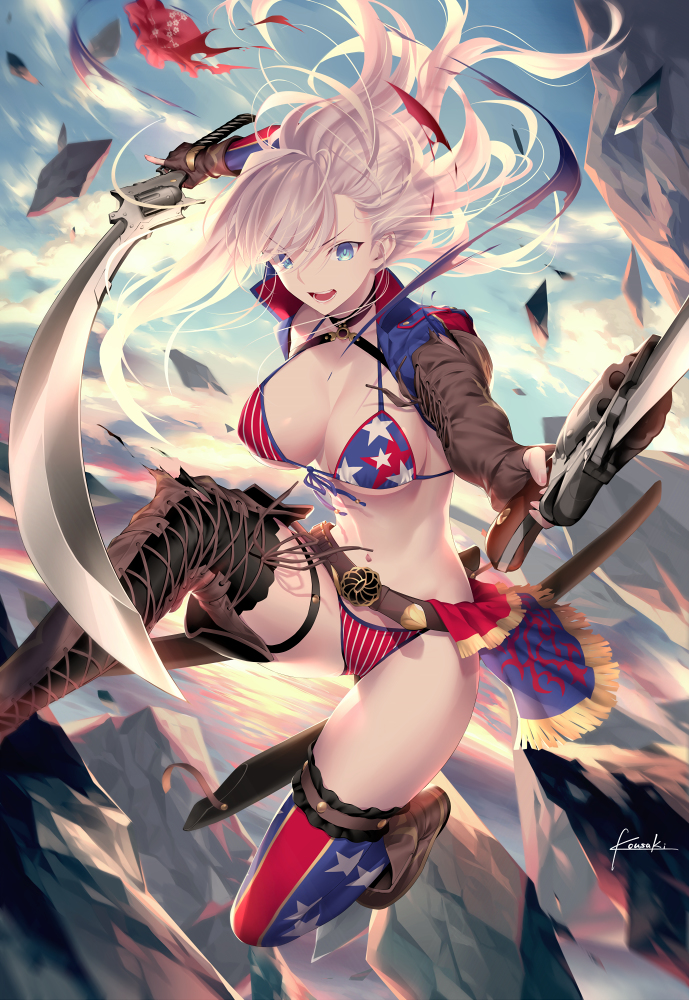 This is a pixiv picture whose title is バサカ水着武蔵.