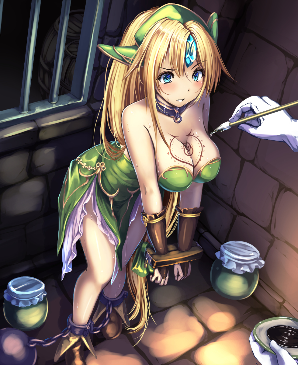 This is a pixiv picture whose title is 脱出のチャンスを伺う槍の勇者リースたん.