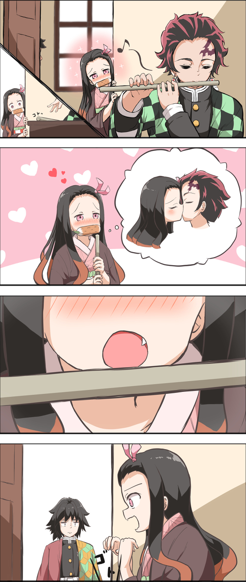 This is a pixiv picture whose title is 鬼滅の刃の漫画.