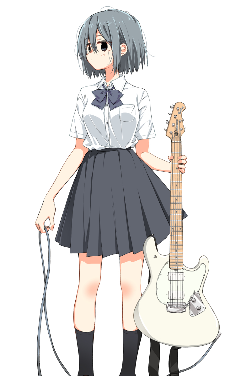 This is a pixiv picture whose title is ライブの準備をする女子高生.