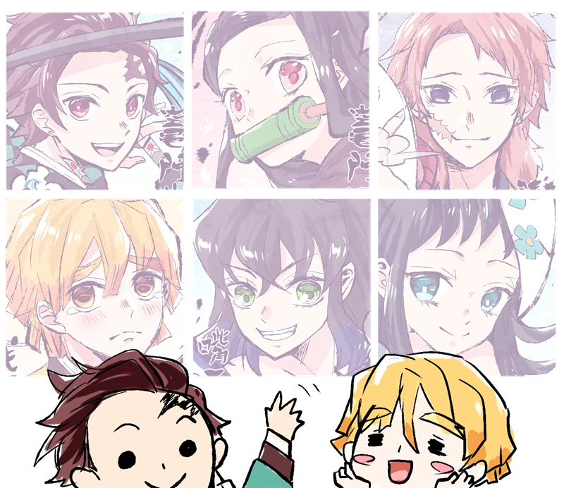 This is a pixiv picture whose title is 鬼滅ログ2.