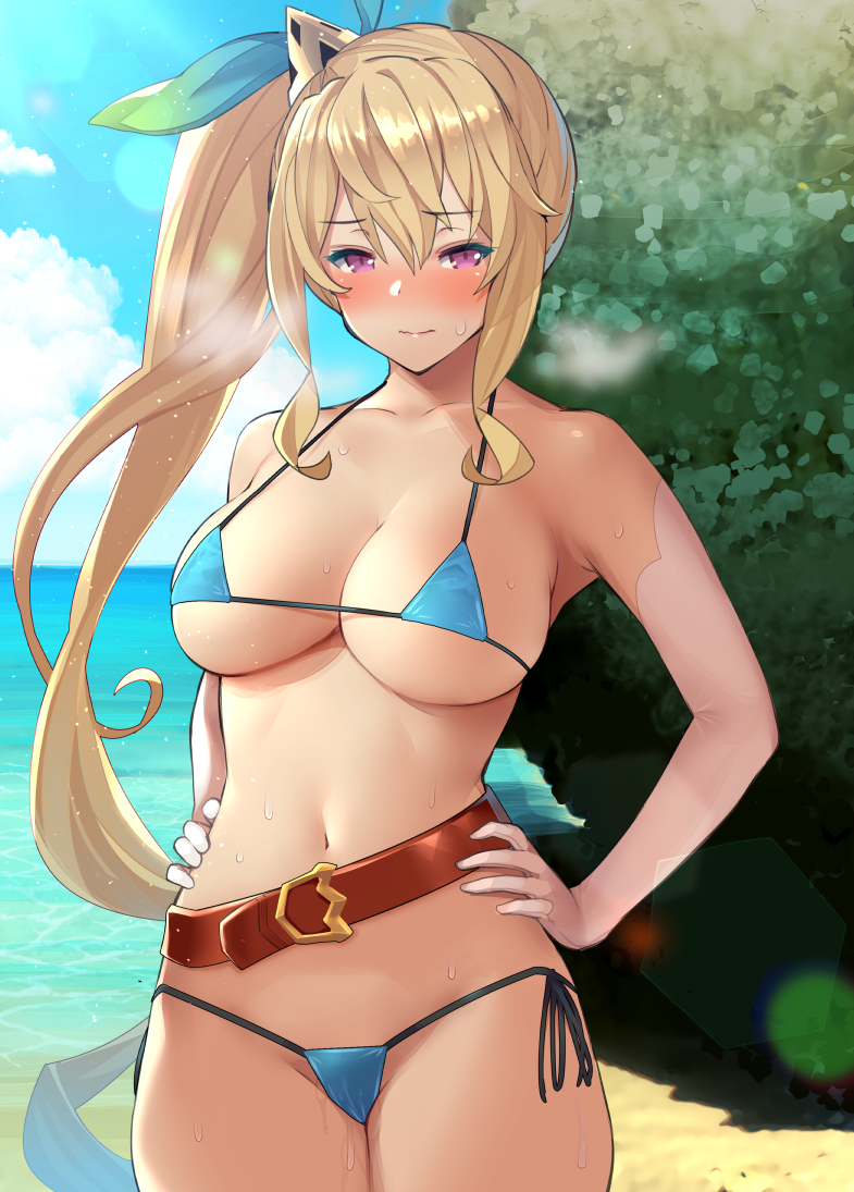 This is a pixiv picture whose title is ドラガリマイクロビキニ部.
