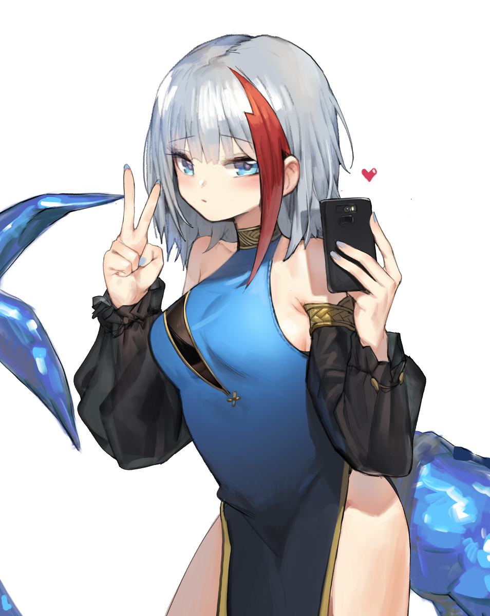 This is a pixiv picture whose title is selfie.