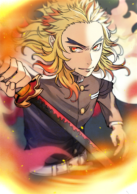 This is a pixiv picture whose title is 炎柱.