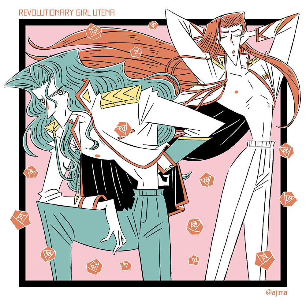 This is a pixiv picture whose title is 西園寺と冬芽先輩.