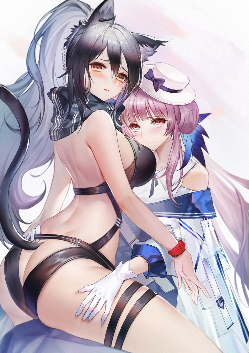 This is a pixiv picture whose title is 锡兰X黑.
