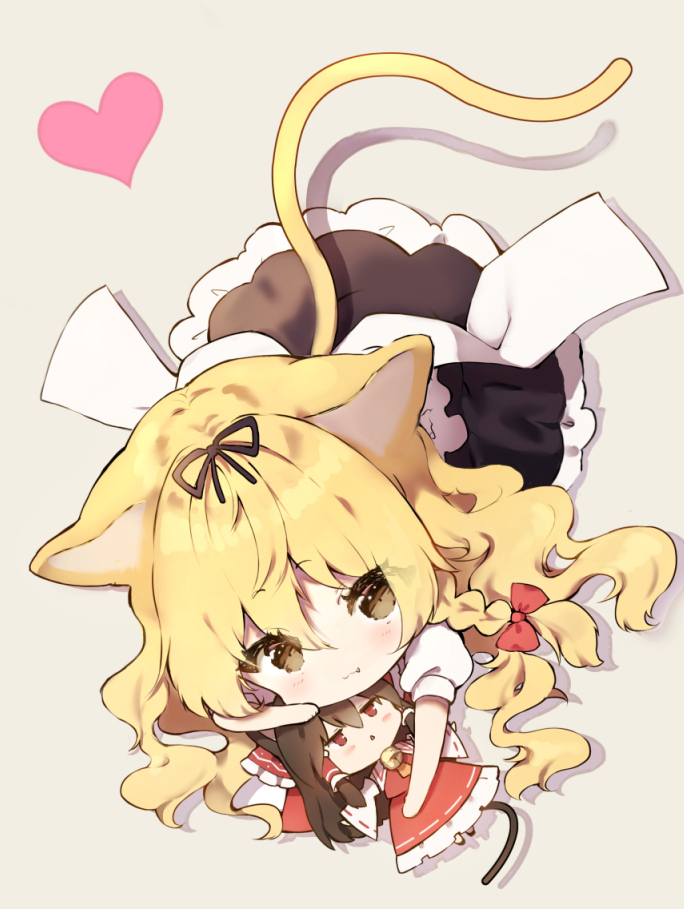 This is a pixiv picture whose title is 猫魔理沙ちゃん.