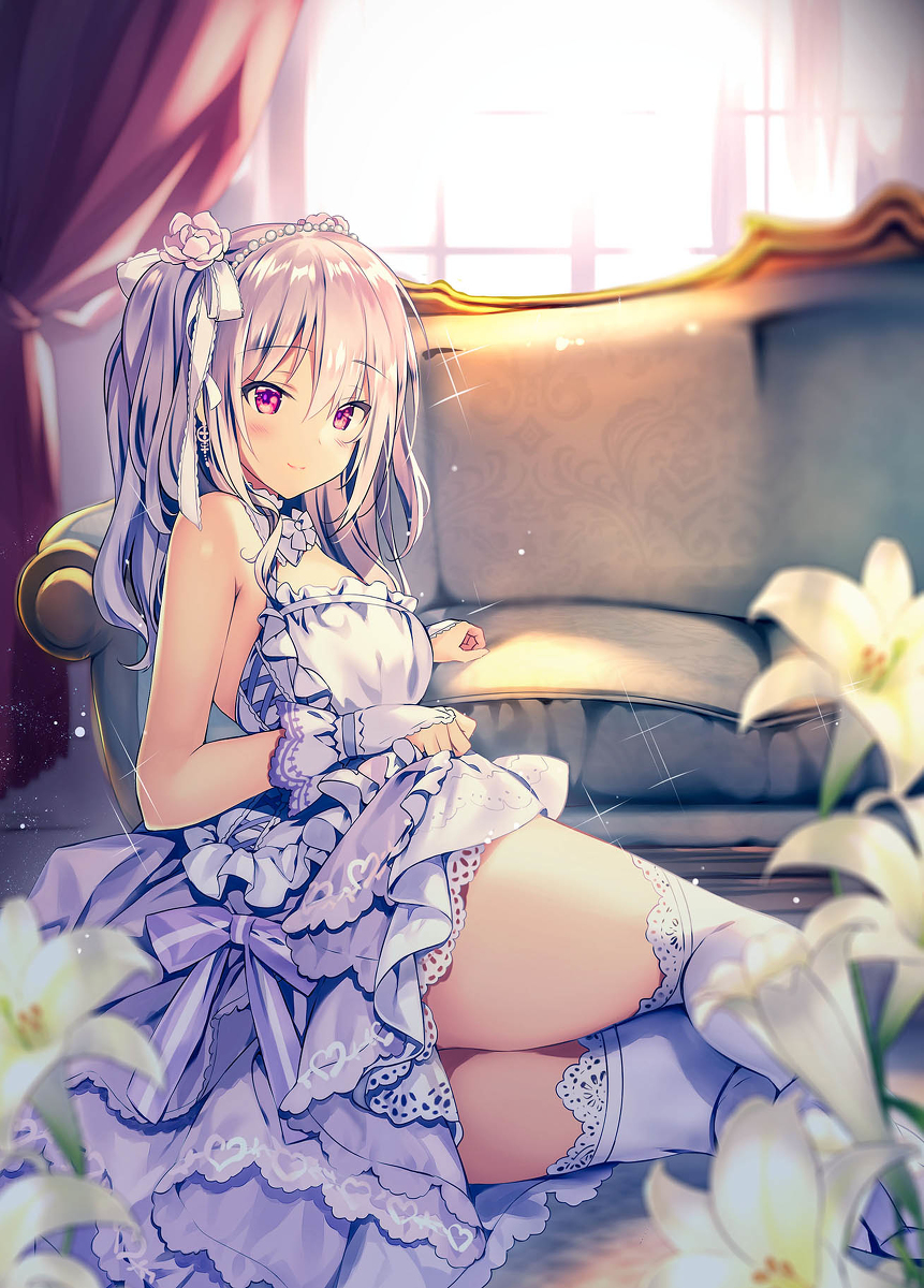 This is a pixiv picture whose title is 祝宴の白姫.