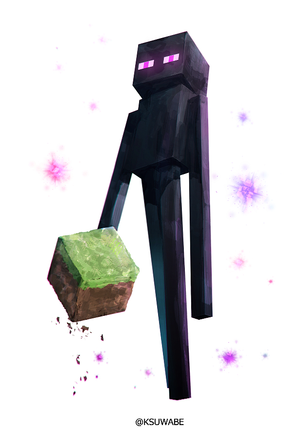 This is a pixiv picture whose title is エンダーマン.