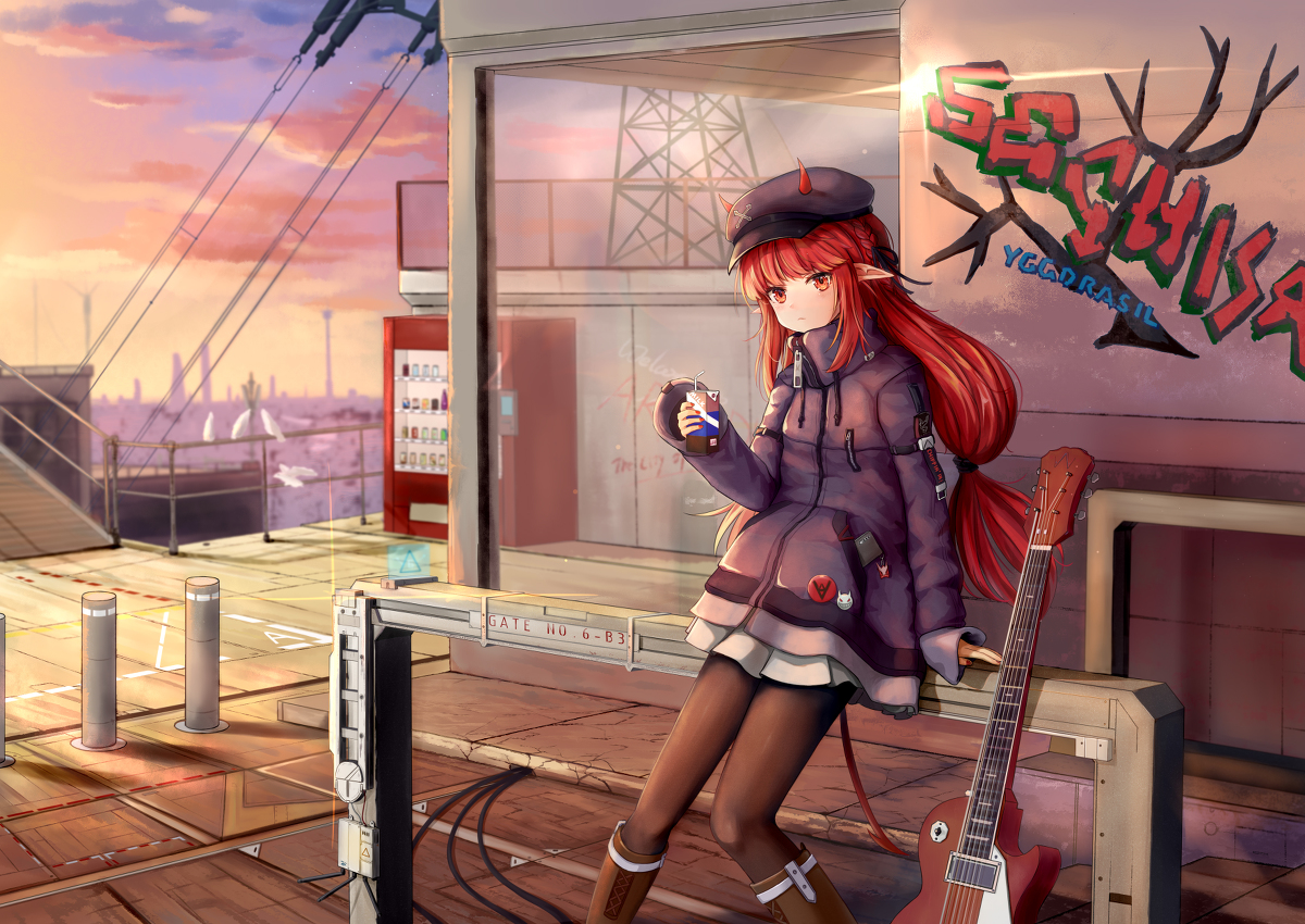 This is a pixiv picture whose title is Sunset.