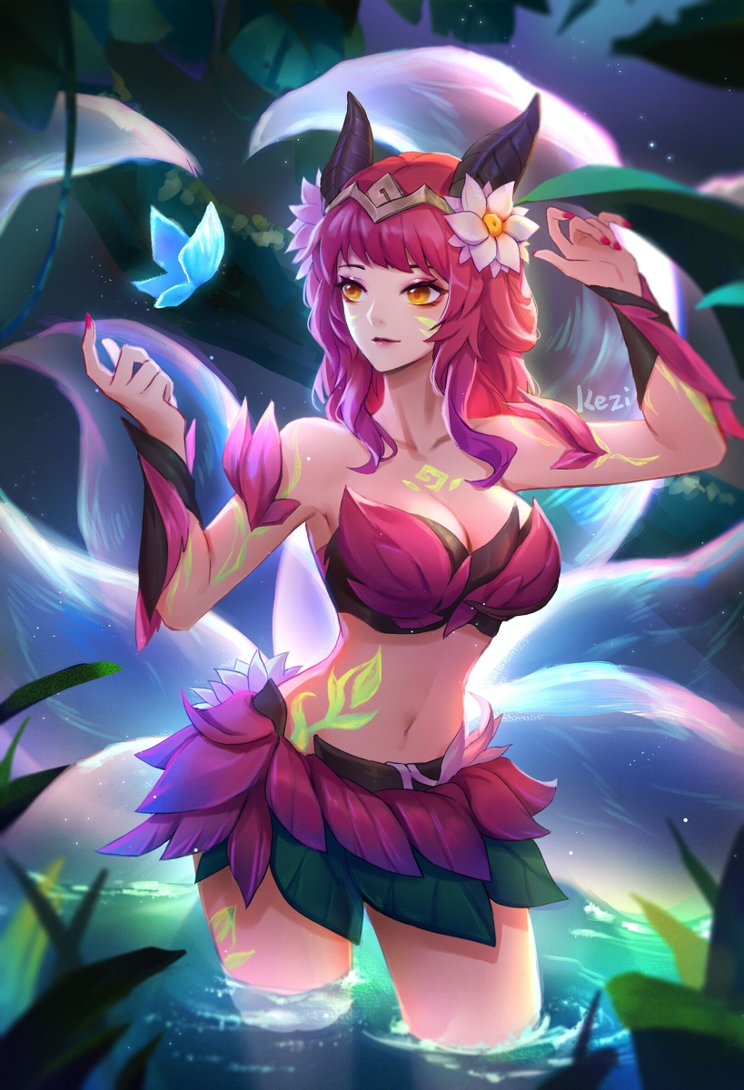 This is a pixiv picture whose title is Elderwood Ahri.